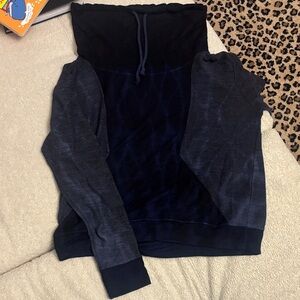 Gypsy 05 Black and Blue Cowl Neck Sweatshirt